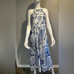 Classy Floral Boho Halter Long Dress